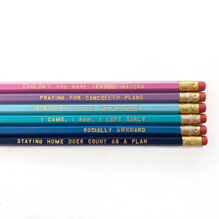 Introvert Pencil Pack for wholesale by Slightly Stationery