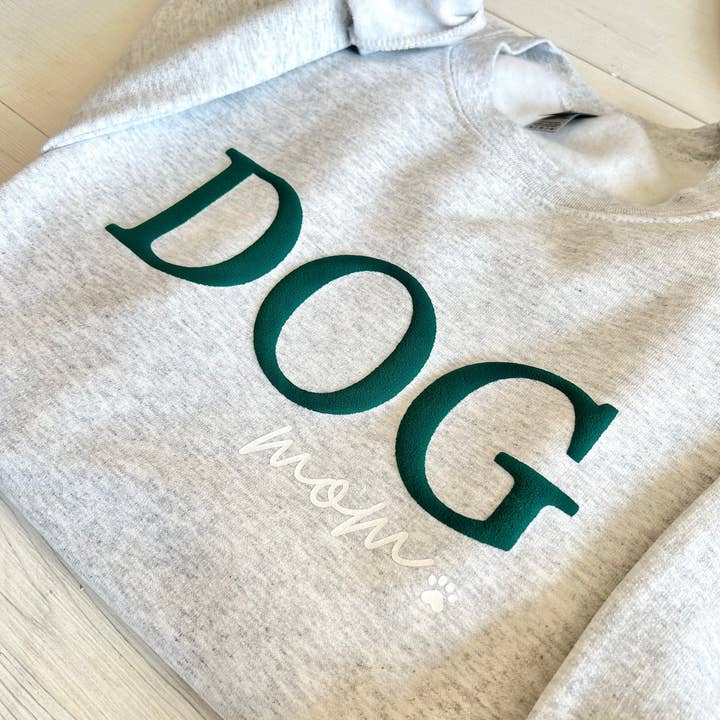 Up2ournecksinfabric - Wholesale Graphic Sweatshirt - Women's - Embossed Dog Mom Sweatshirt5
