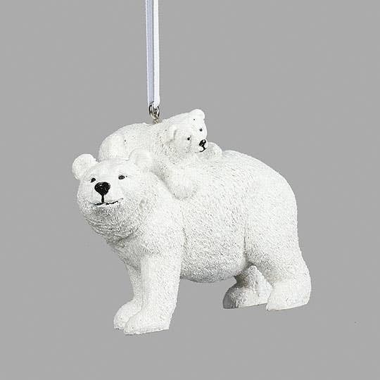 Roman - Wholesale Ornament - Polar Bear with Baby Bear Ornament