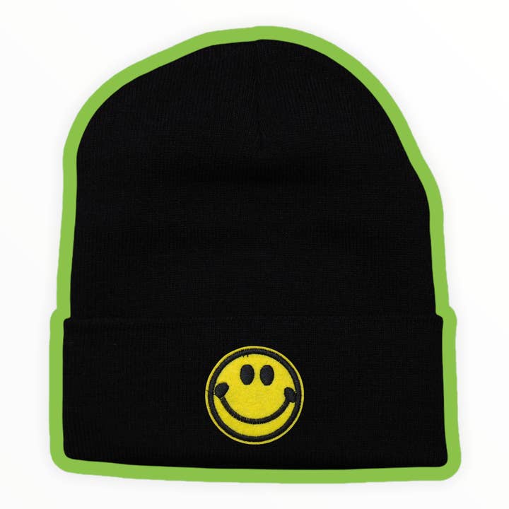 SOI STUDIO - Vente Bonnet – femme - Bonnet Smiley Patch