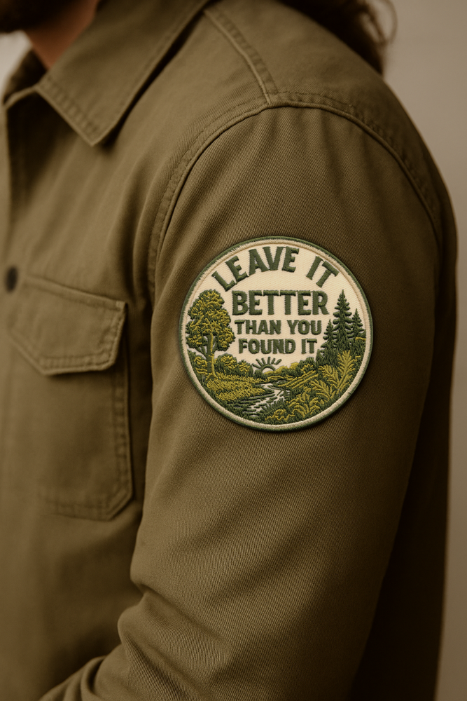 Square Deal Recordings & Supplies – Großhandel Aufnäher – Aufnäher - "Hinterlasse es besser, als du es vorgefunden hast"1