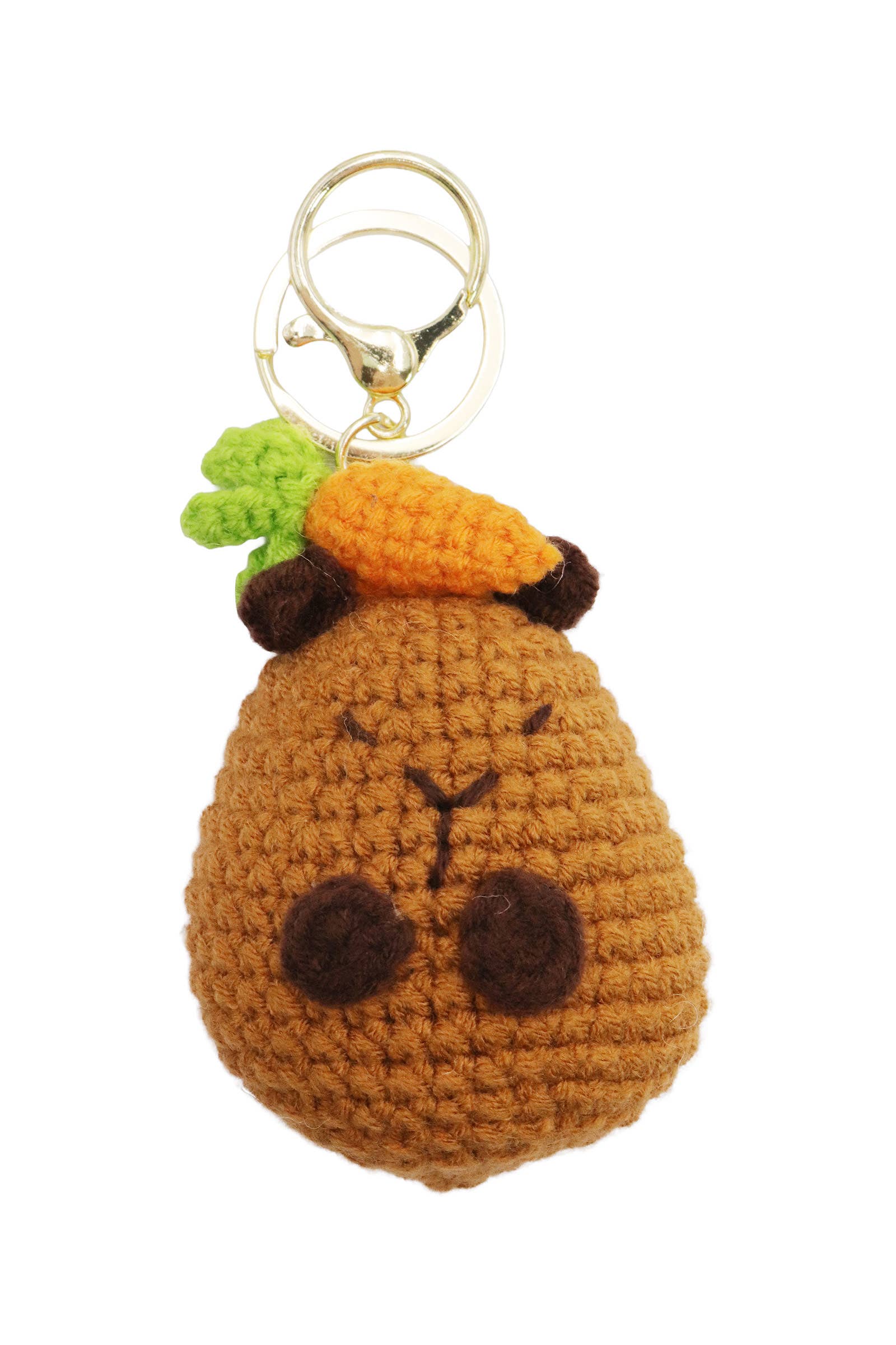 ASSORTED Capybara Fruits And Veggies Crochet Key Chain for wholesale on Faire9