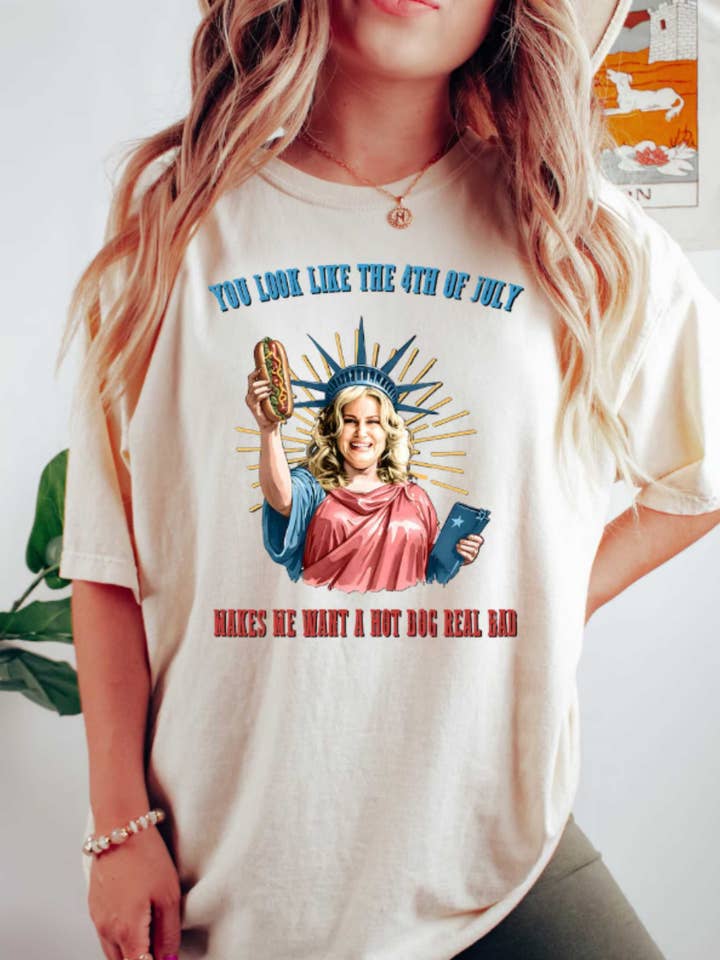 Black You Look Like The 4th Of July Makes Me Want A Hot Dog Real B for wholesale on Faire0