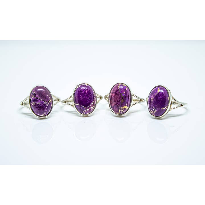 Quasar Gems USA - Wholesale Cocktail/Statement Ring - Mojave Purple Turquoise Ring Sterling Silver 925