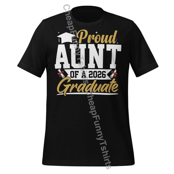 Nueva tía orgullosa de un graduado de 2026 camiseta unisex para venta al por mayor de Black and Gifted LLC