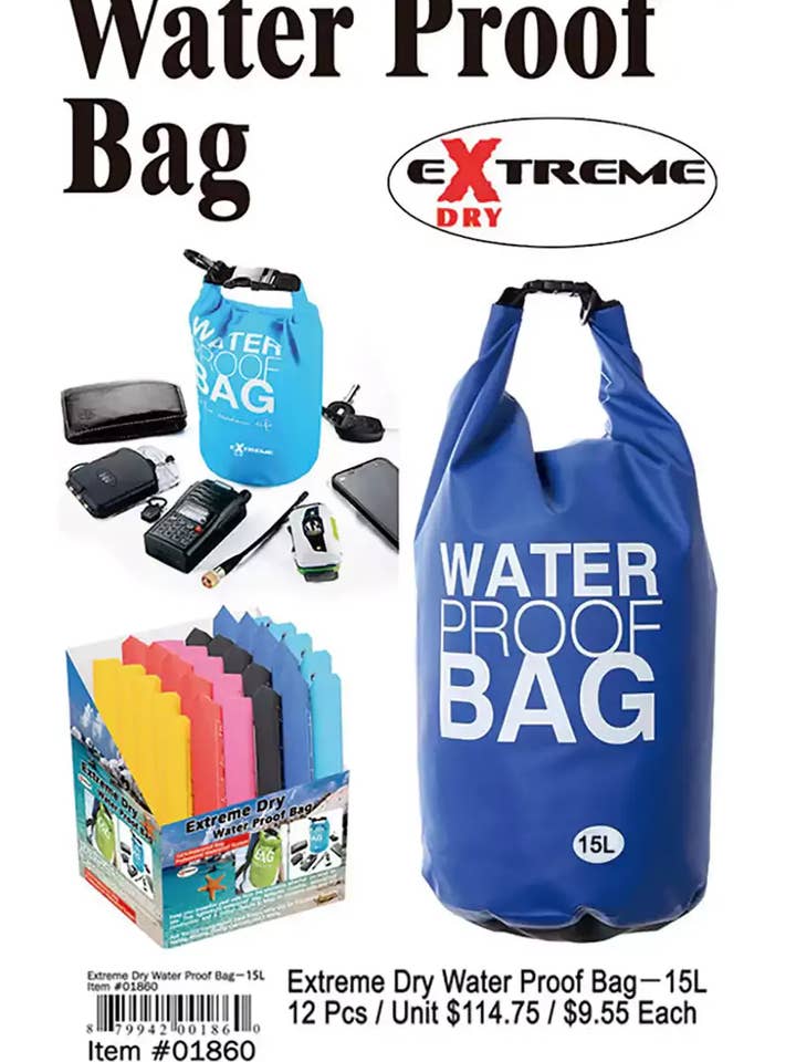 Extreme Dry Waterproof Bag 15L . for wholesale by Puka Creations