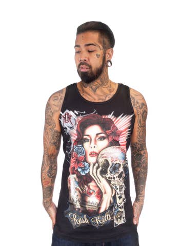 Débardeur Red Temptress pour homme pour la vente par Kush Kills Clothing