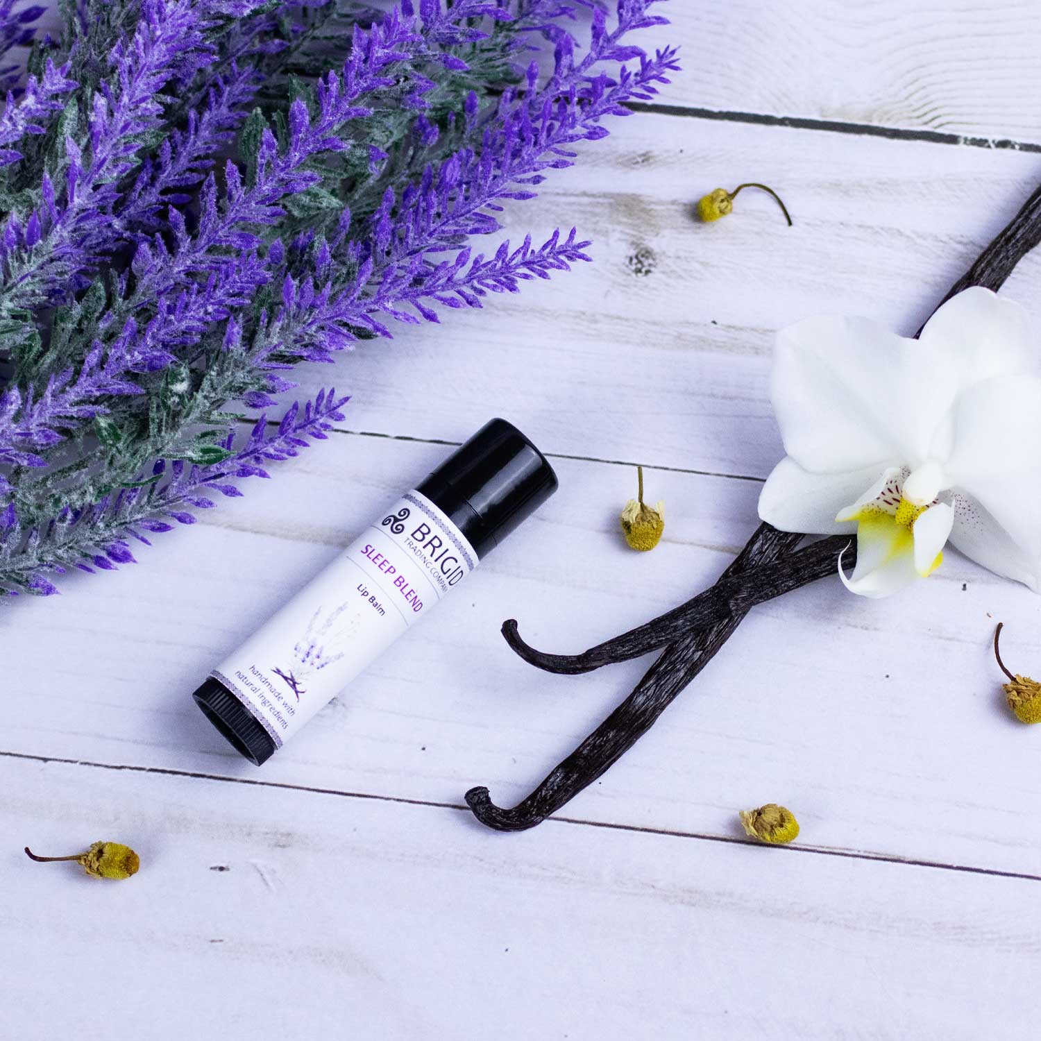 Brigid Trading Company - Wholesale Lip Balm - Sleep Blend Natural Lip Balm - Lavender, Chamomile, and Vanilla0