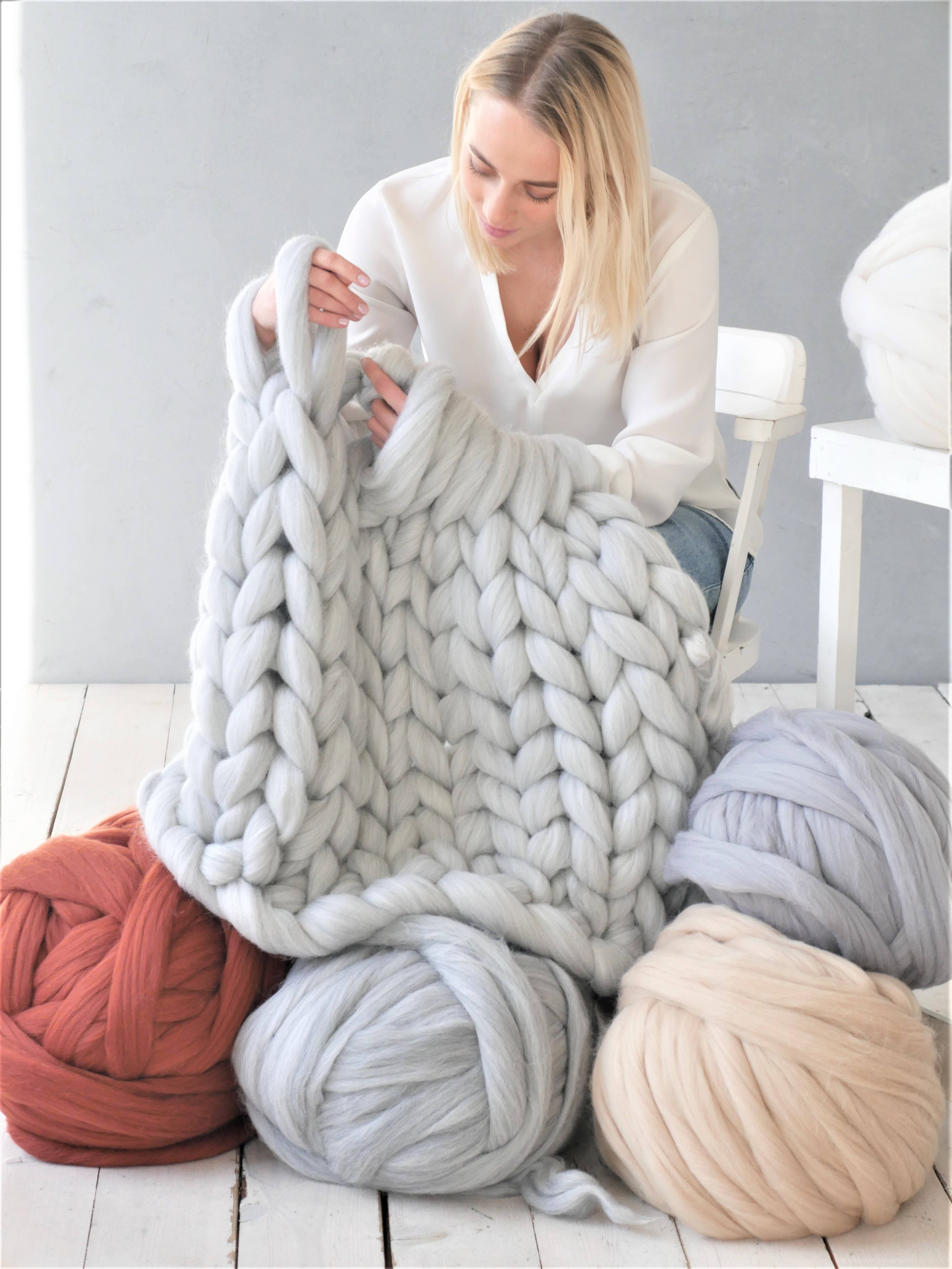 woolexperts - Venta al por mayor Hilos - Lana merino gruesa para tejer mantas grandes con los brazos8