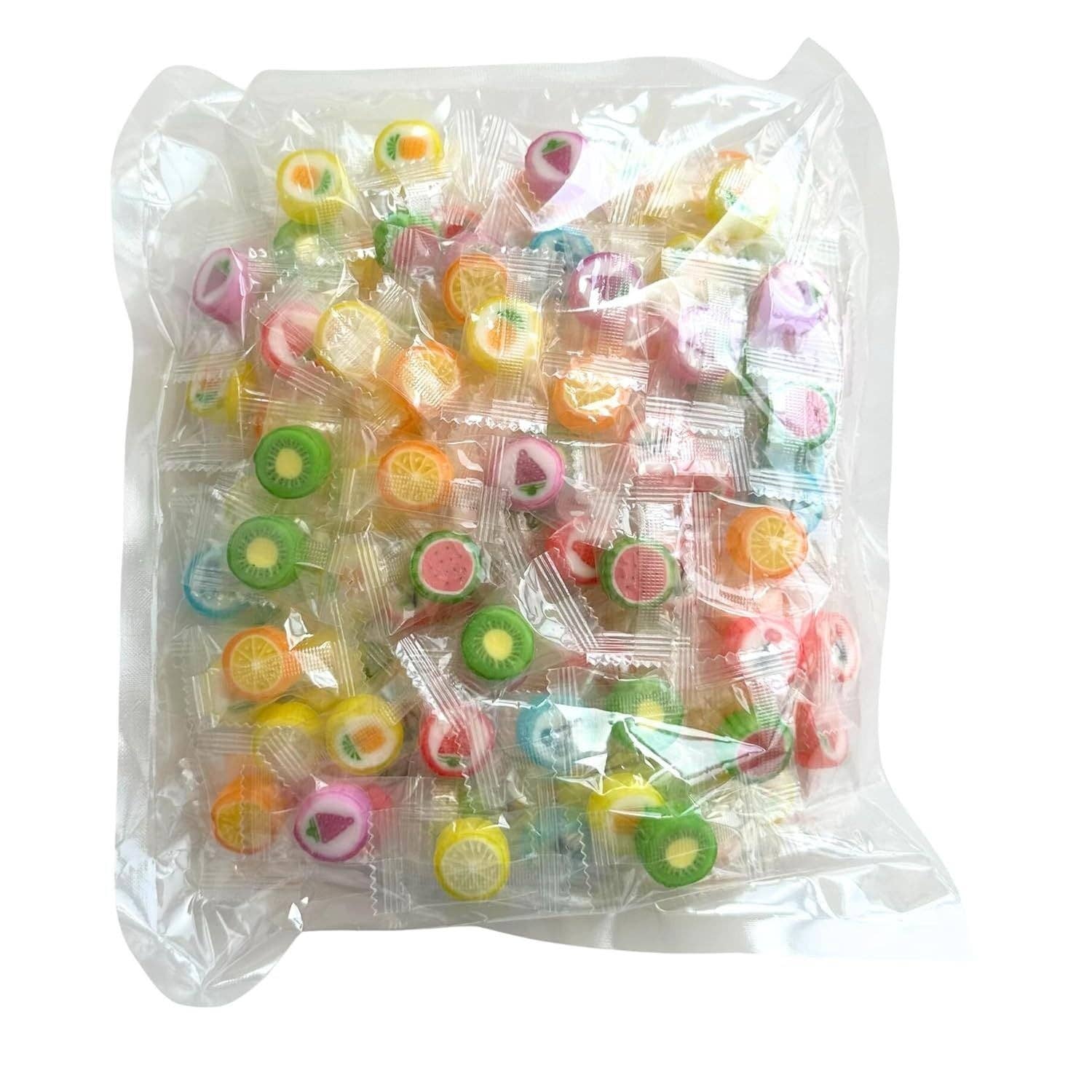 4E's Novelty - Wholesale Hard Candy - 4E's Novelty Fruit Slices Candy – 1.1 lb Bulk Bag of Individually Wrapped Old-Fashioned Hard Candy (125 pcs)1