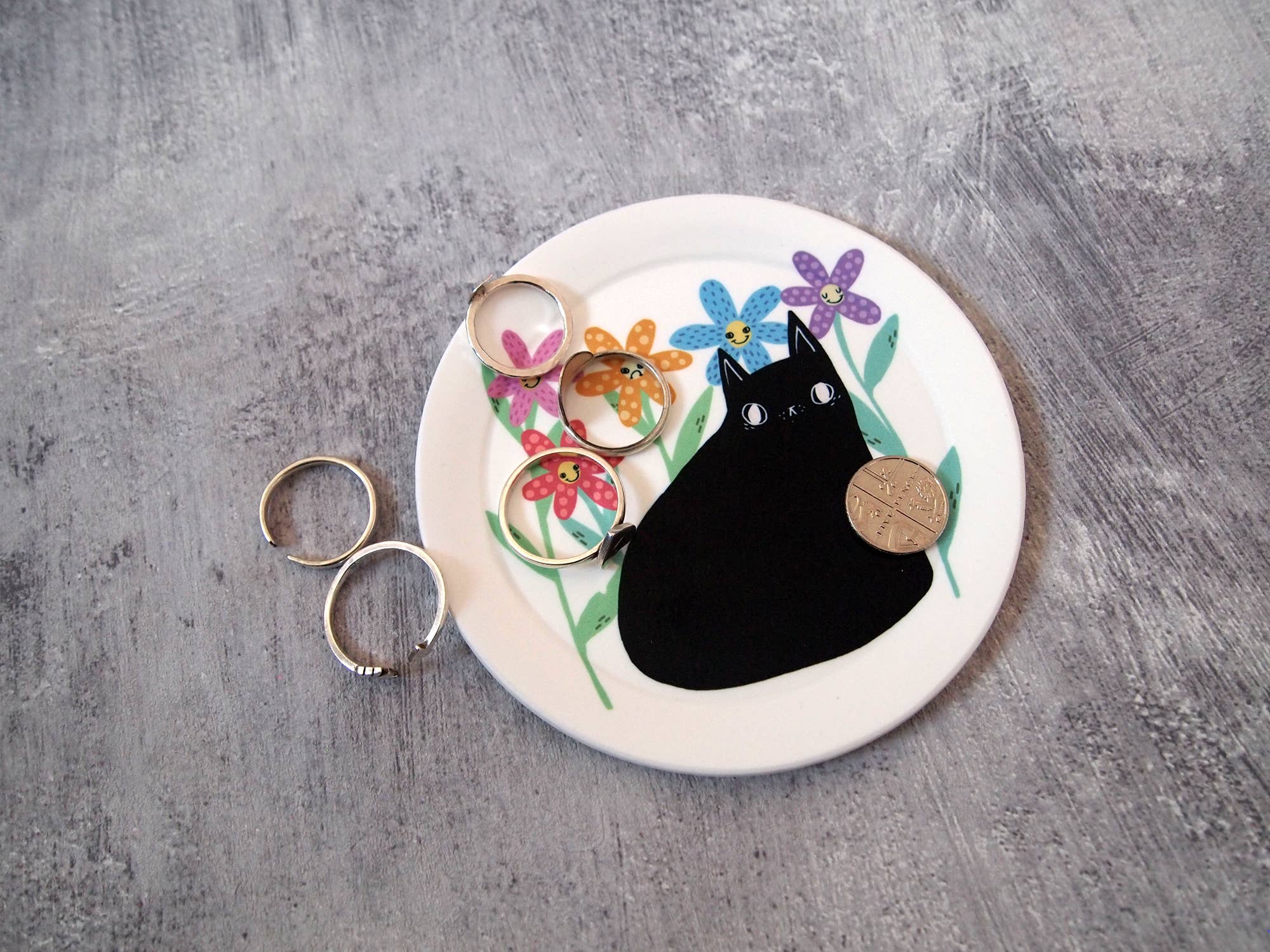 I LIKE CATS - Wholesale Jewelry Dish - Black cat trinket dish ring dish, jewellery tray7