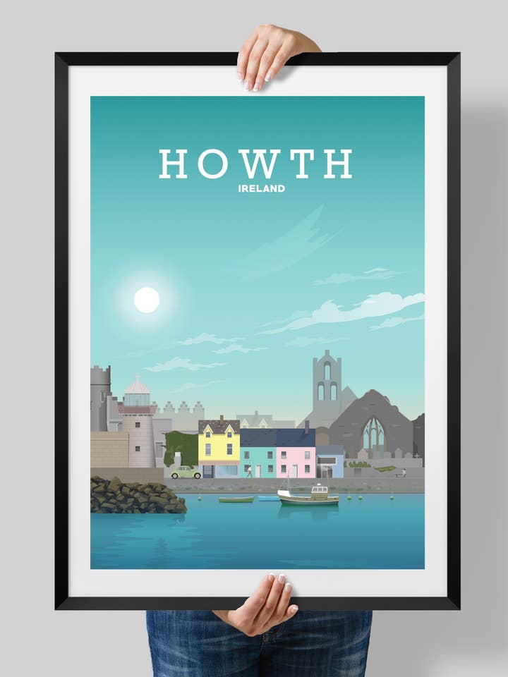 Howth Dublin, Howth Print, Howth Plakat, Dublin Art for engroshandel hos Hillview Prints