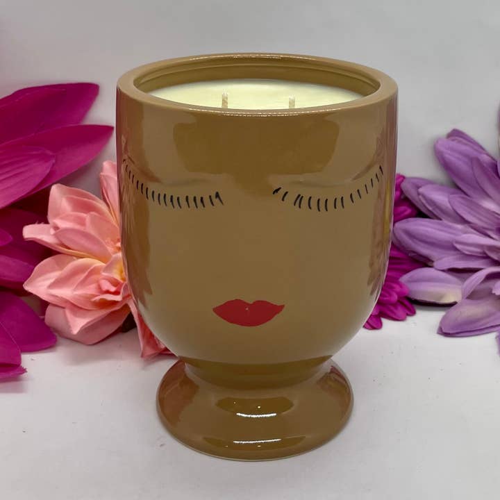 Cheerful Pretty Selfie 20 oz Soy Candle - Caramel Skin Tone for wholesale by Jamcat Candles
