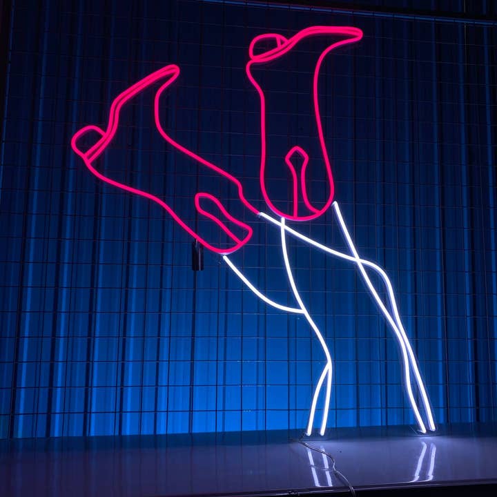 Sexy Girl With Boots Neon Signs, Abstract Art decor for wholesale by Glow Neon