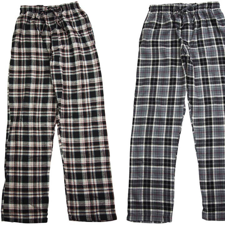 Hanes mænds letvægts garnfarvet flannel søvn pyjamas loung for engroshandel hos Eastern Off Price