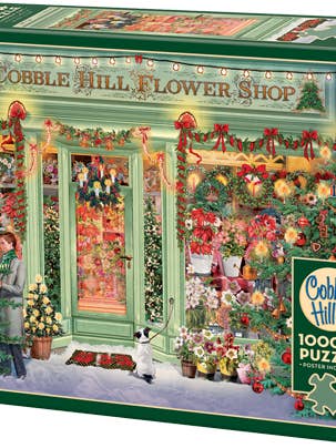 Christmas Flower Shop 1000 Piece Puzzle - Poster Included for wholesale by Cheatwell Games