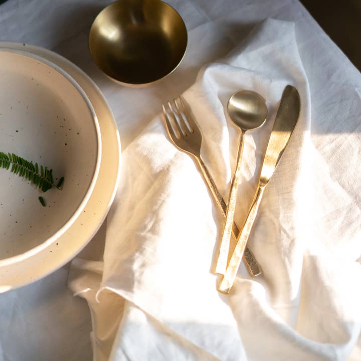 Fleck – wholesale Cutlery set – Wabi Brass Flatware Set1