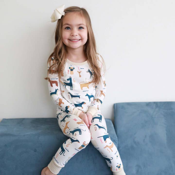 Caden Lane - Wholesale Sleepwear Set - Kids - ABC Paw-ty Two Piece Pajama Set2