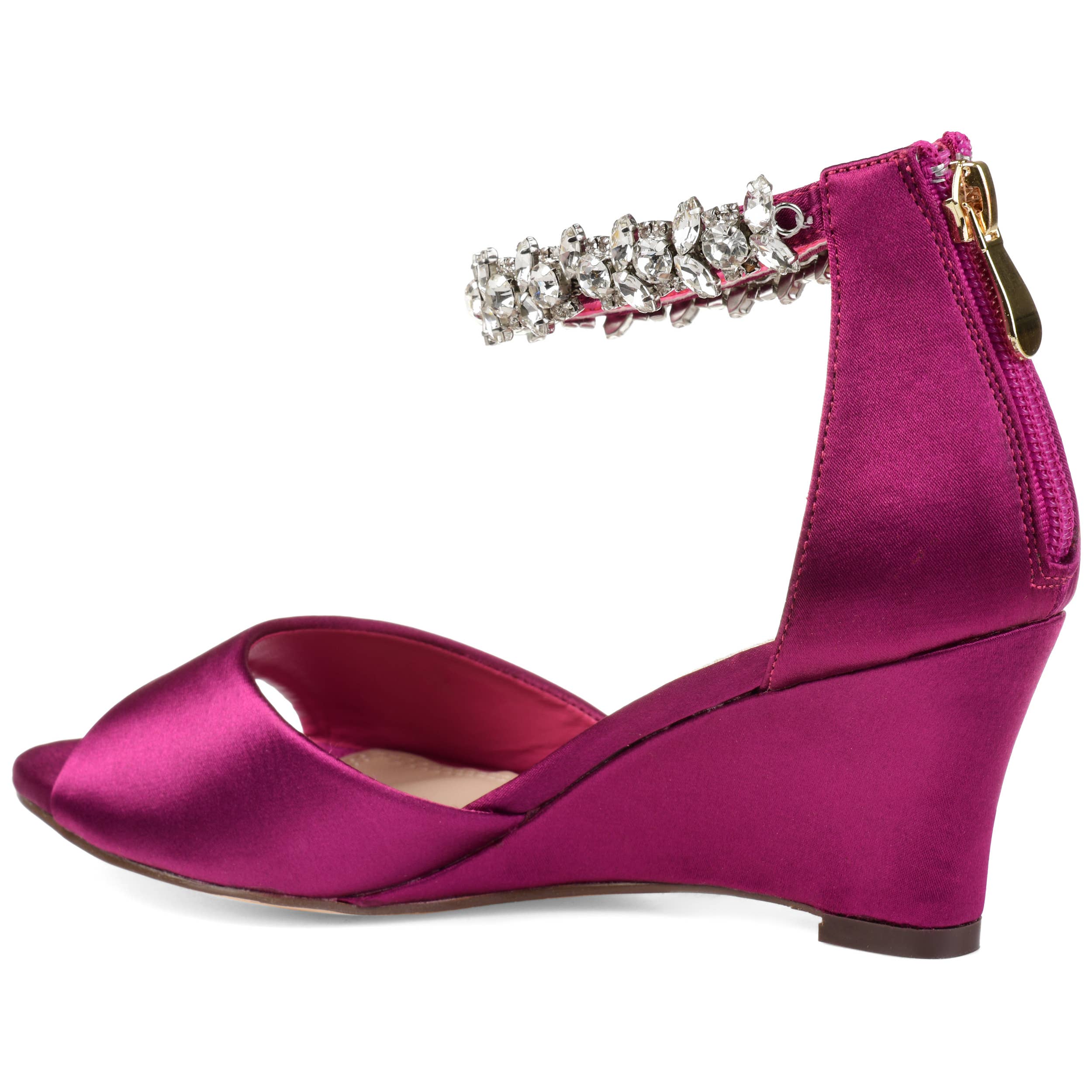 Journee - Wholesale Wedges - Women's - Connor Strappy Wedge Heels In Satin10