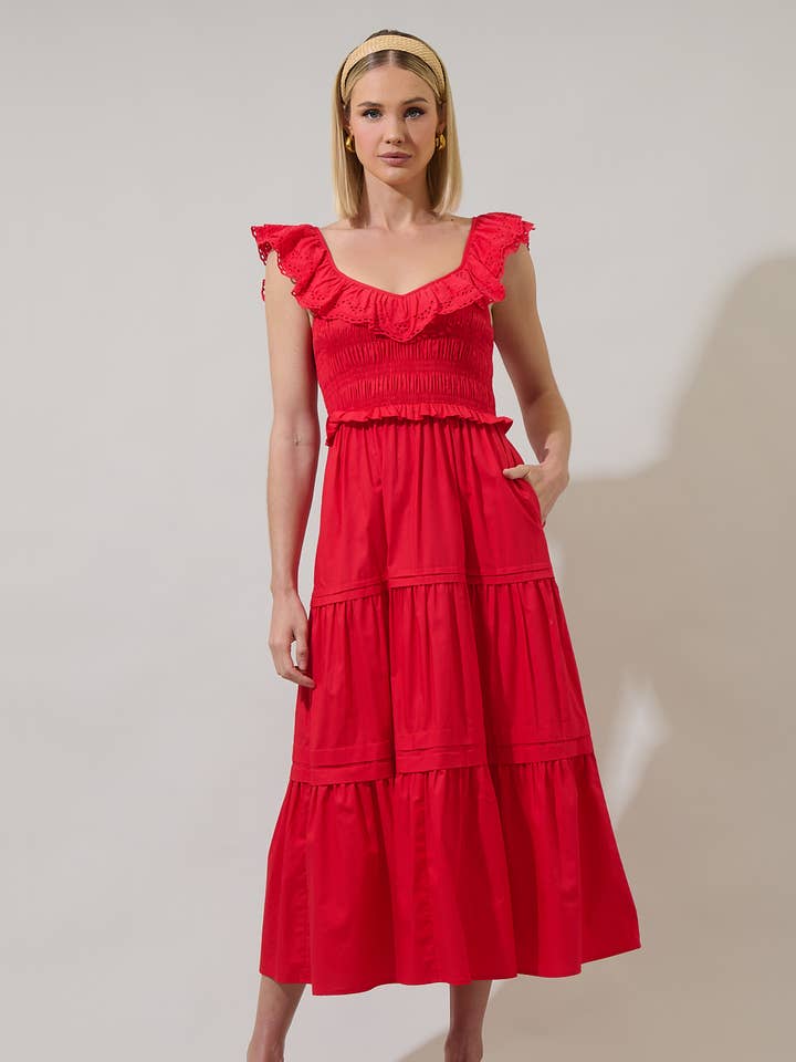 Denison Volangklänning i Lager Maxi för wholesale av Sugarlips