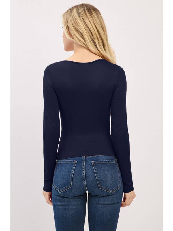 Heart & Hips - Wholesale Knit Top - Women's - JT56670L - SWEETHEART NECK W/RUCHED LONG SLEEVE TOP8