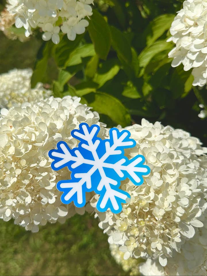 Blue Snowflake | Weatherproof Sticker for wholesale by Lex Vize Creative Co.