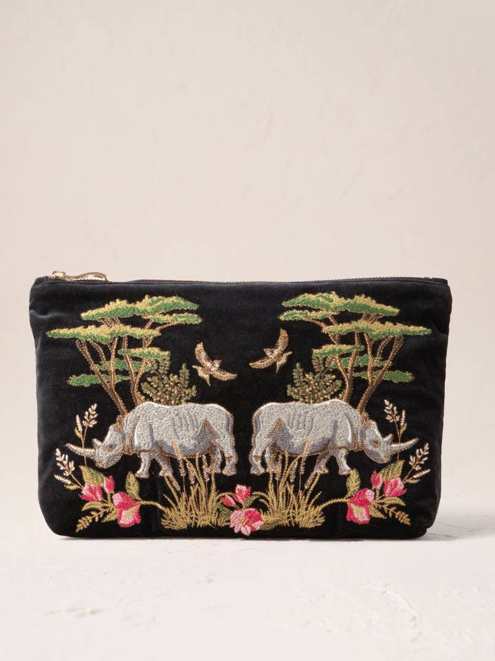 Wild Rhino Everyday Pouch for wholesale by Elizabeth Scarlett Ltd