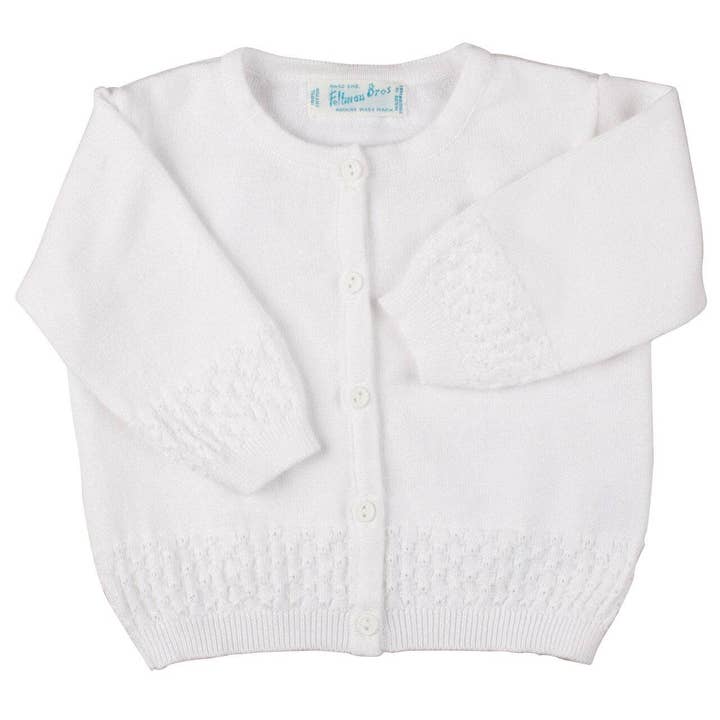 White Boys Special Occasion Knit Cardigan for wholesale on Faire