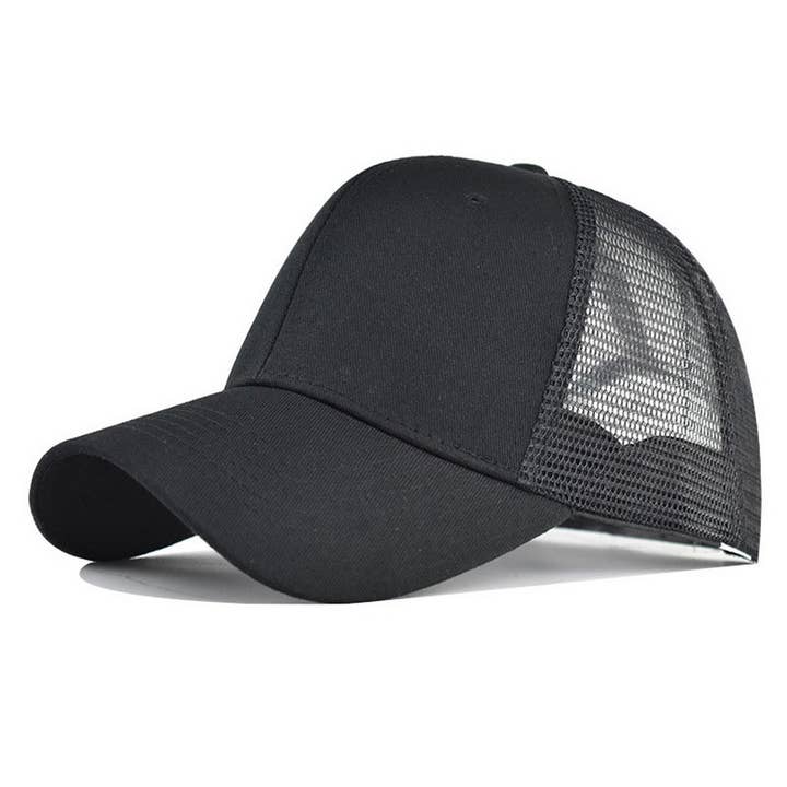CLASSIC COTTON SOLID BREATHABLE MESH TRUCKER HAT_CWAH1371 for wholesale by ACCITY