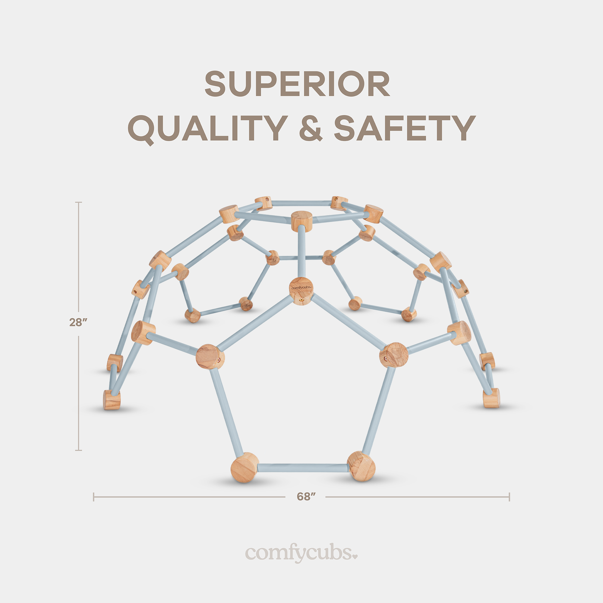 Comfy Cubs - Wholesale Wood Toy - Kids - Wooden Toddler Play Gym, Montessori Climber by Comfy Cubs9