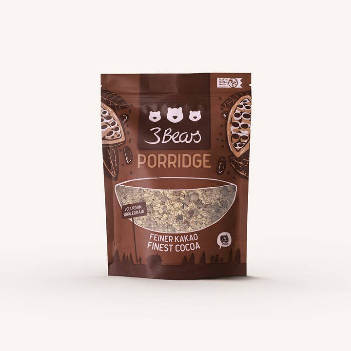 Fine cocoa porridge vegan breakfast without added sugar VE6 for wholesale by 3Bears