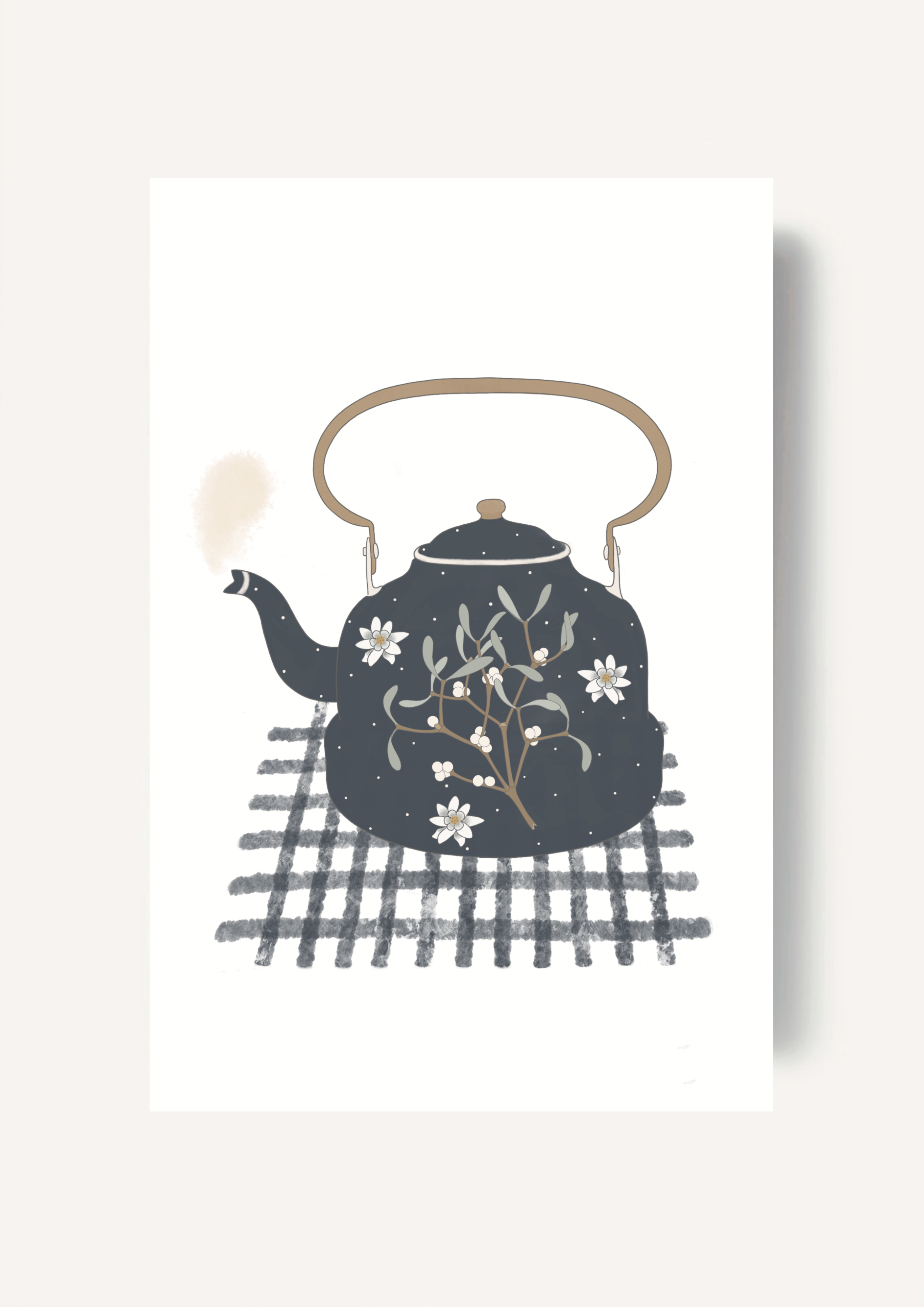 Les Yeux fripons - Vente Carte de vœux classique - Carte - Bouilloire d’hiver1