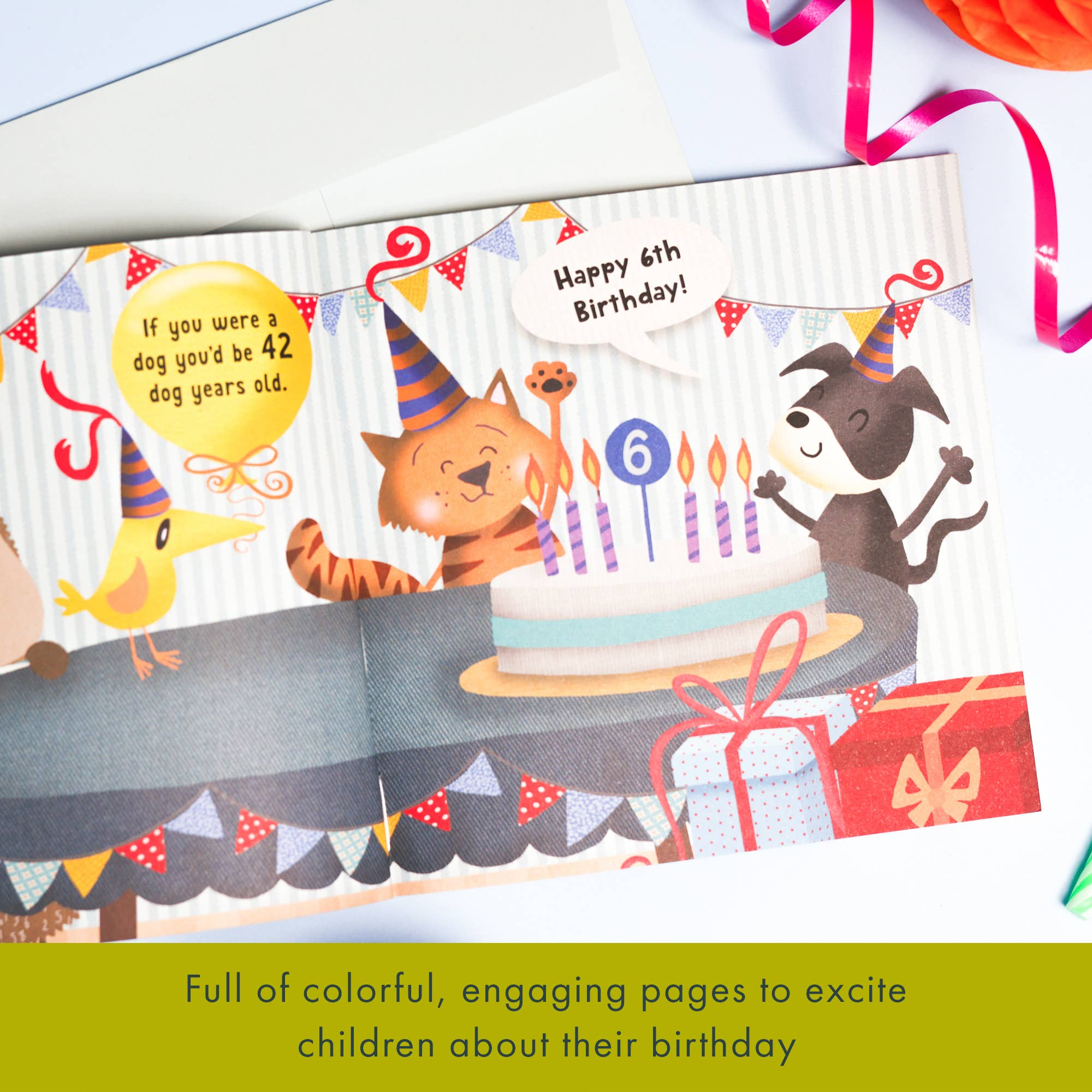 FROM YOU TO ME Gifts – wholesale Birthday card – Wow! You're 6 | Age Cards | Age Birthday Card Book | Age 6 4