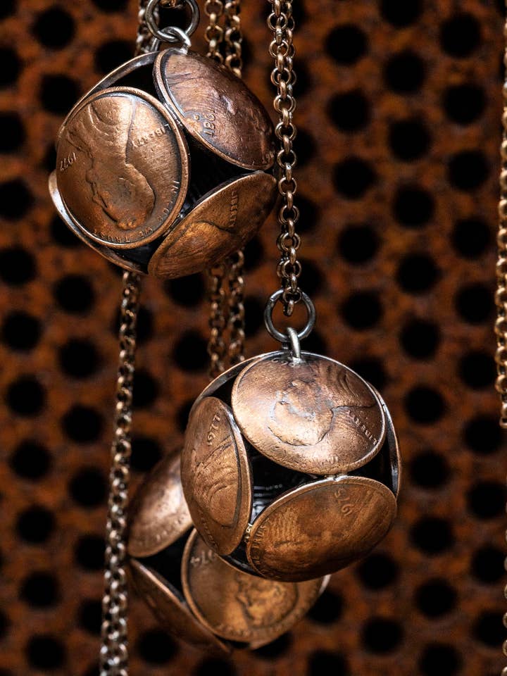Penny Sphere Necklace for wholesale by Stacey Lee Webber