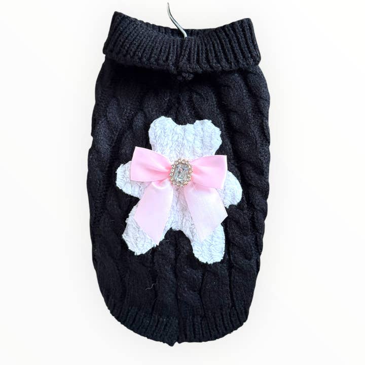 Bark Fifth Avenue – Großhandel Haustier-Pullover – Hund – Hundepullover mit Rollkragen und Bärenmuster aus Chenille