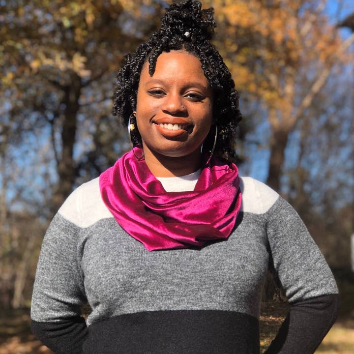 Bufanda Infinity | Fucsia suave, magenta bufanda con cuello vuelto infinito para venta al por mayor de Drew Sinclair