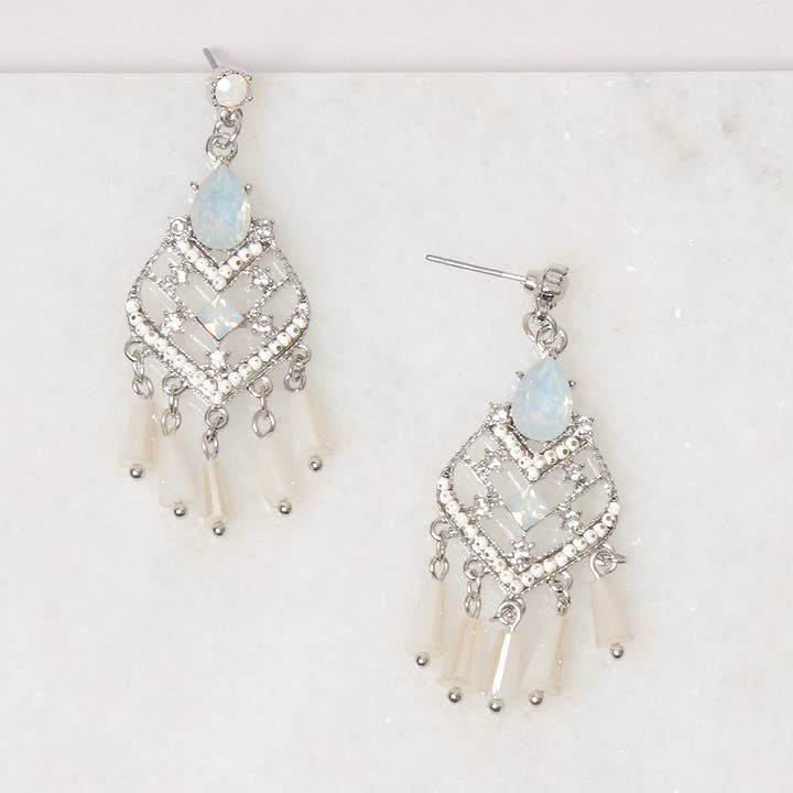 Fashion City - Wholesale Tassel Earrings - Beaded Tassel Statement Post Earring1