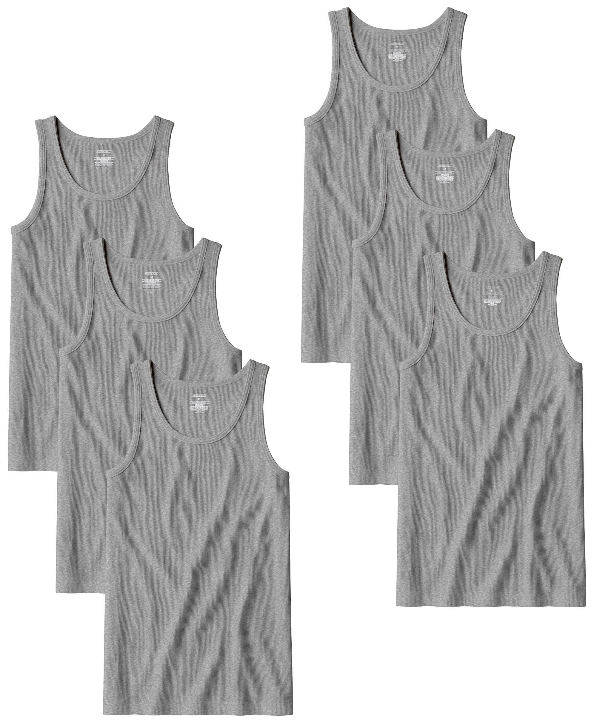 I-Wear Brands - Wholesale Tank Top - Men's - 6 Pack Mens 100% Cotton Ribbed Tank Top A-Shirt Undershirt7