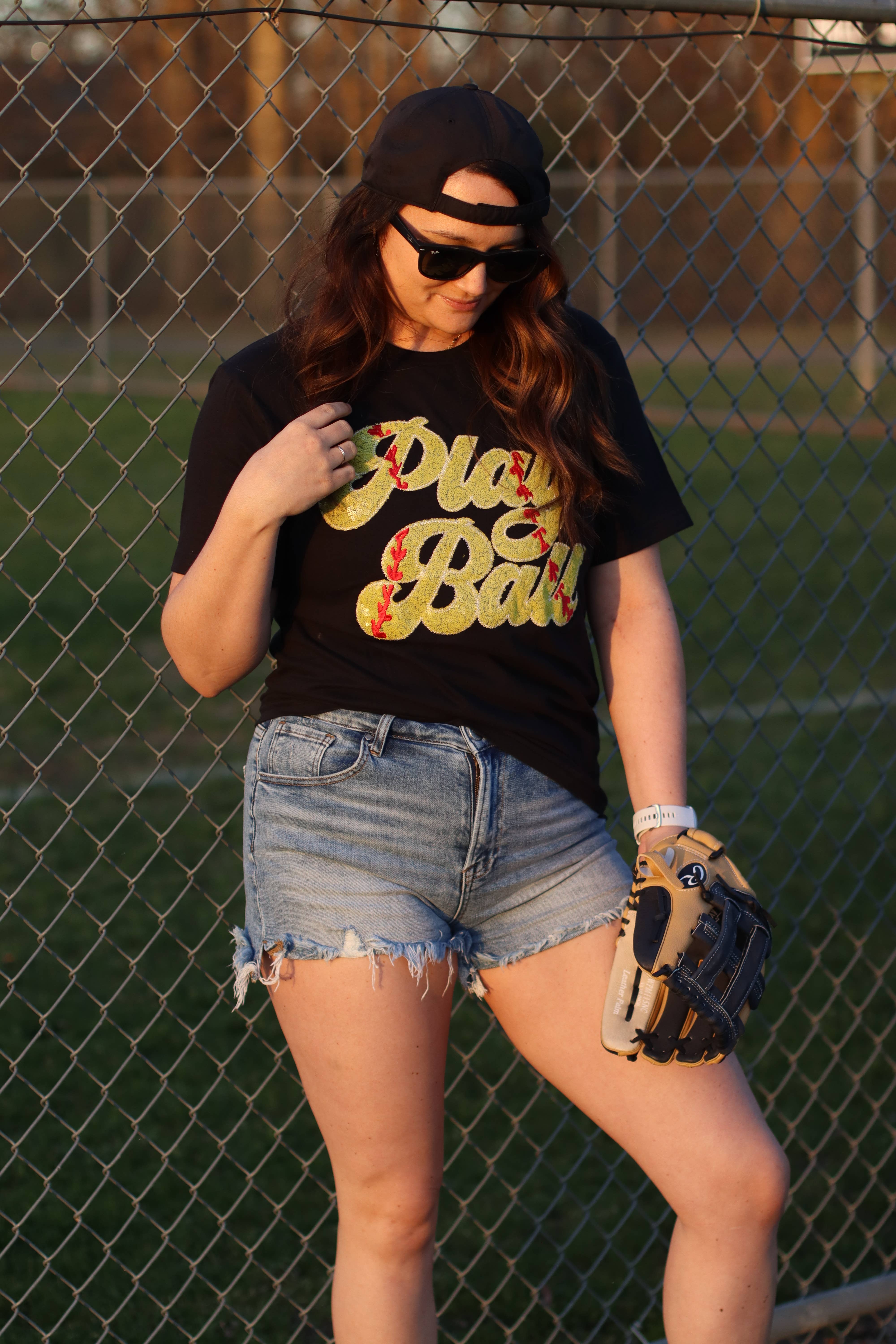 Shop Southern Belle - Wholesale T-Shirt - Women's - Play Ball Softball  Short Sleeve2