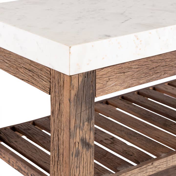 Natural Lg Wooden Kitchen Island on Wheels for wholesale on Faire4