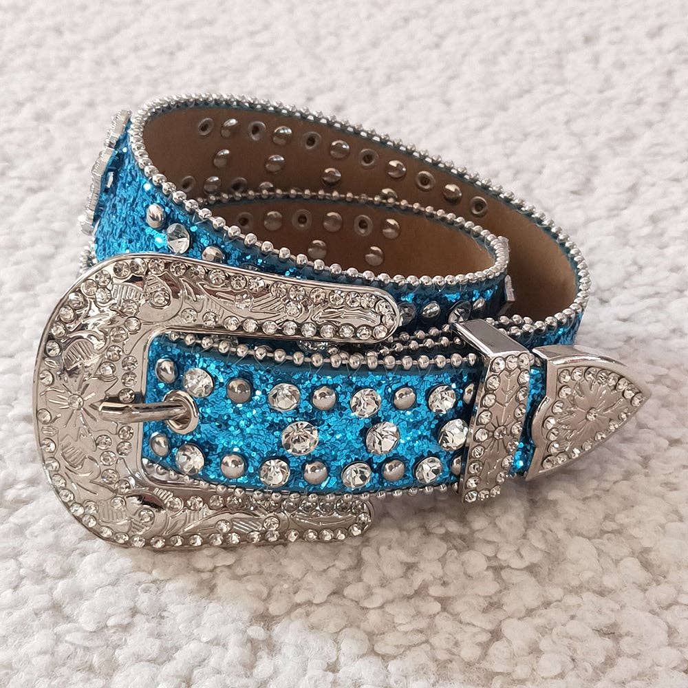 Aier Wholesale - Wholesale Belt - Kids - Baby Girls Sparkle Rhinestone Belts0