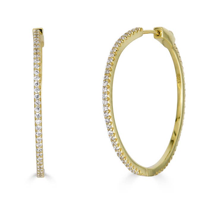 CZ Pavé Hoops für den Großhandel von Bjoo Boutique