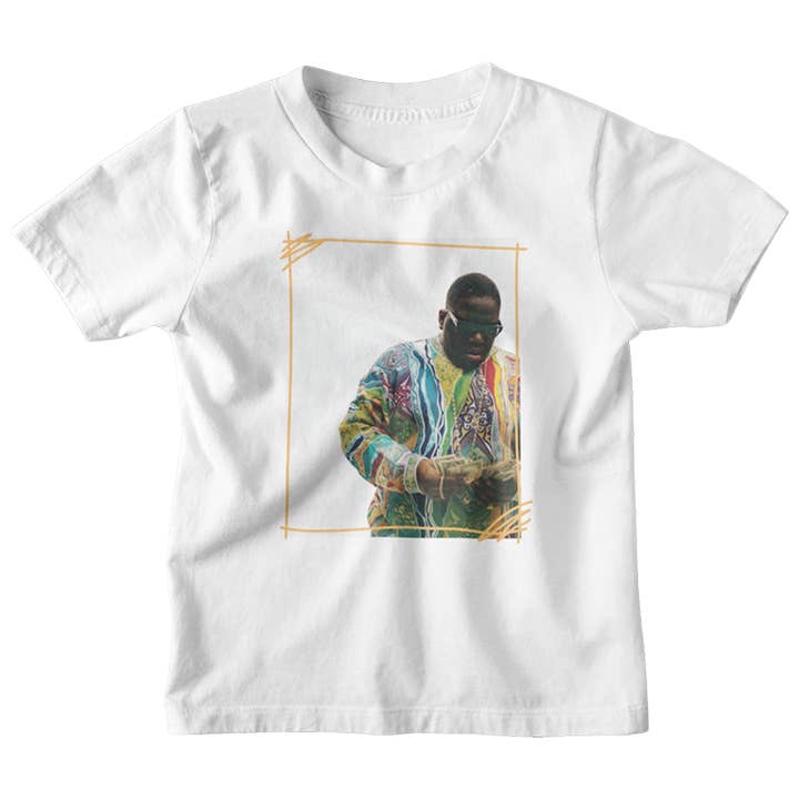 BIGGIE SMALLS PHOTO T-SHIRT for wholesale by Mini FLEX KIDS