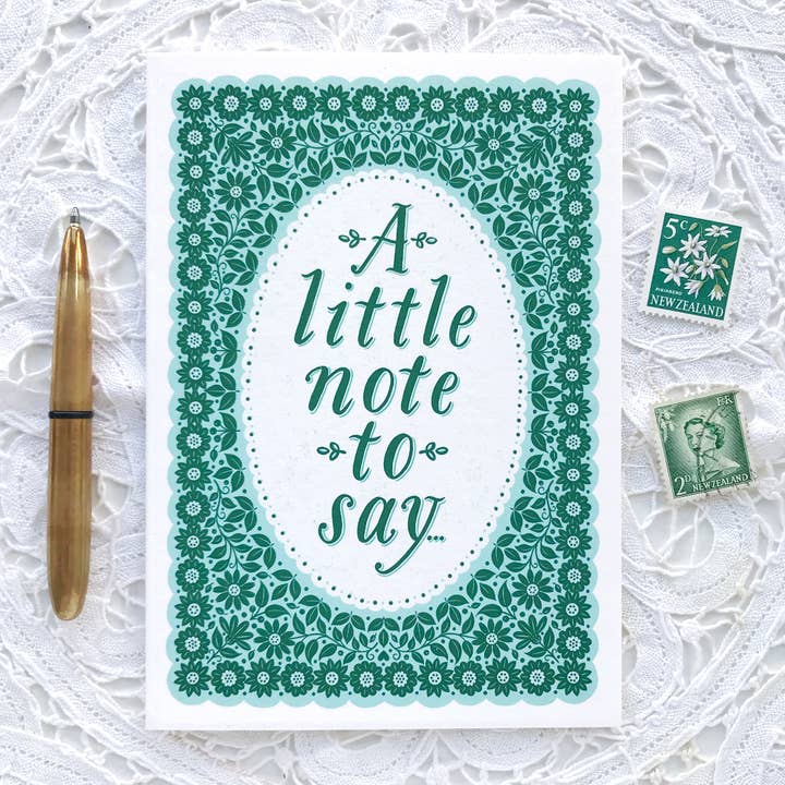 Alexandra Snowdon – wholesale Stationery/notecard set – A Little Note To Say Blank Notecard5