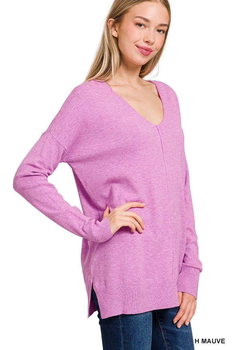 42POPS - Vendita all'ingrosso Maglia larga - Donna - "..._ Maglione con Cucitura Frontale Tinto in Capo"45