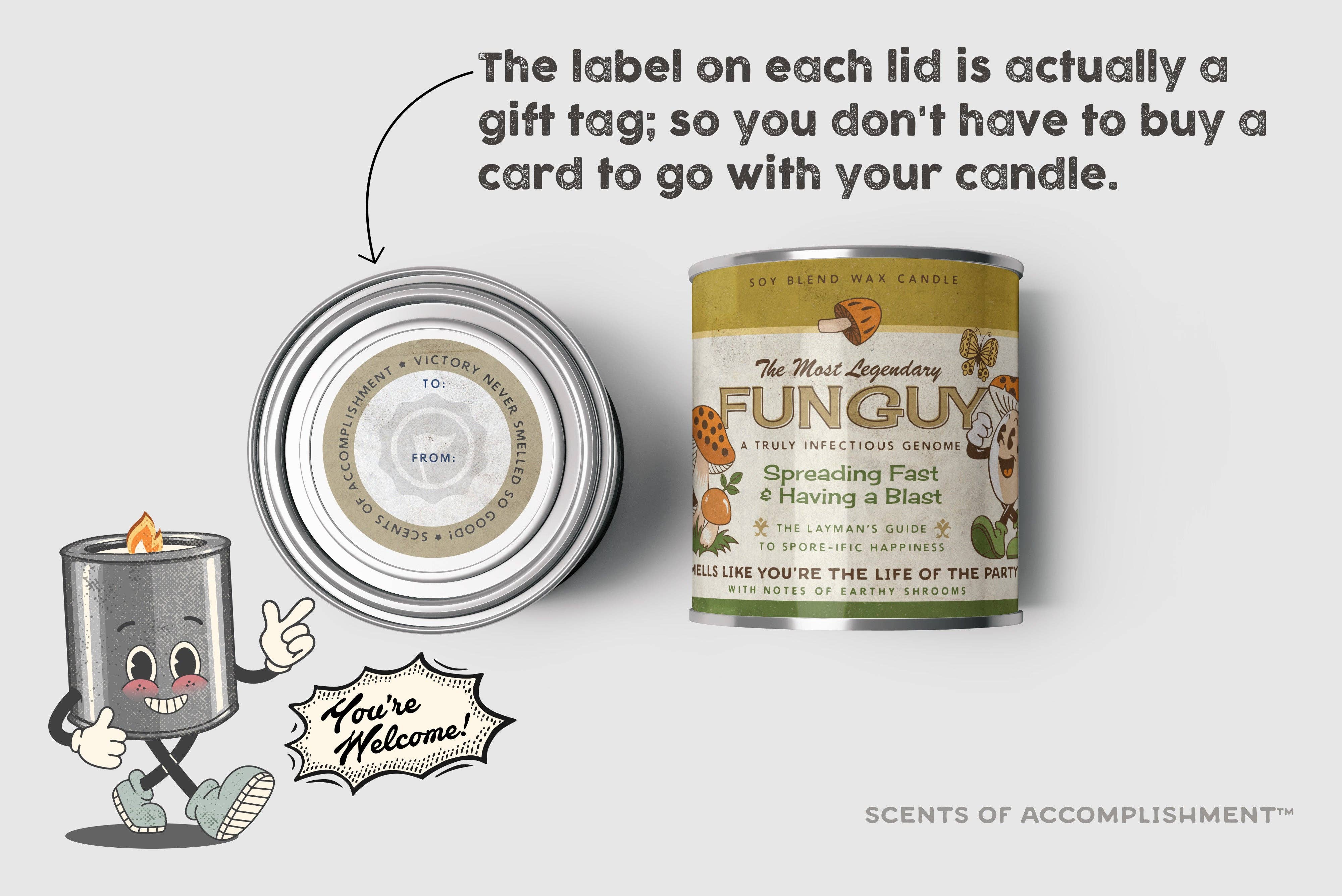 Scents of Accomplishment - Vente Bougie en bocal - Champignon FunGuy 16 oz. Bougie4
