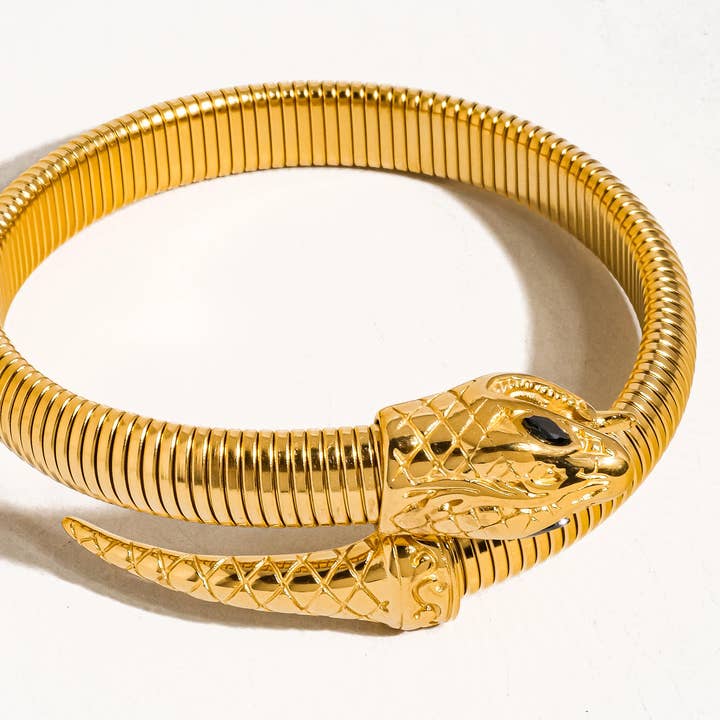 Oro Giallo Bracciale a forma di serpente Paix in oro 18 carati, non si ossida in vendita all'ingrosso su Faire