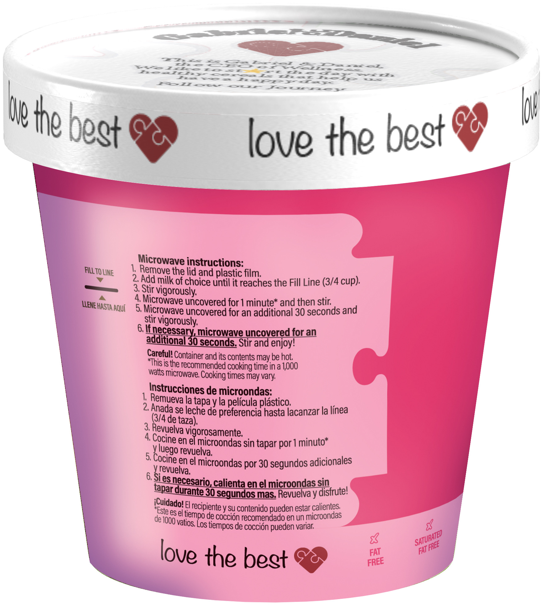 Gabriel & Daniel Wellness Oatmeals - Wholesale Breakfast Cereal - Organic SS Instant Creamy Wheat Hot Cereal - 12 pack4