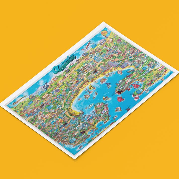 Poster di viaggio retrò di Acapulco per la vendita all'ingrosso da parte di reetro