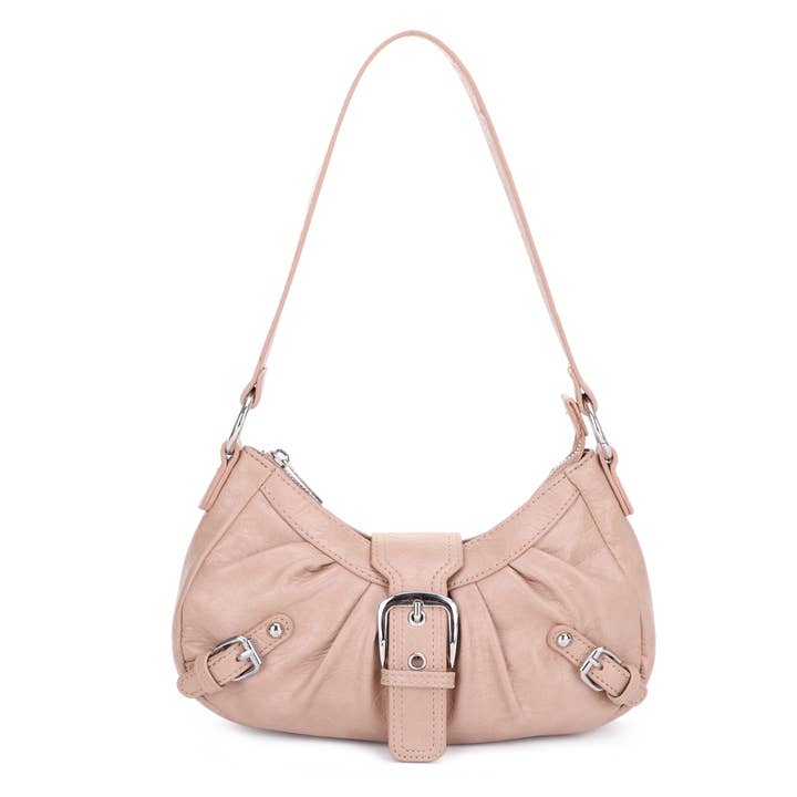 MiMi Wholesale - Wholesale Shoulder Bag - Women's - EJ60292 Grunge Buckle Baguette Shoulder Bag18